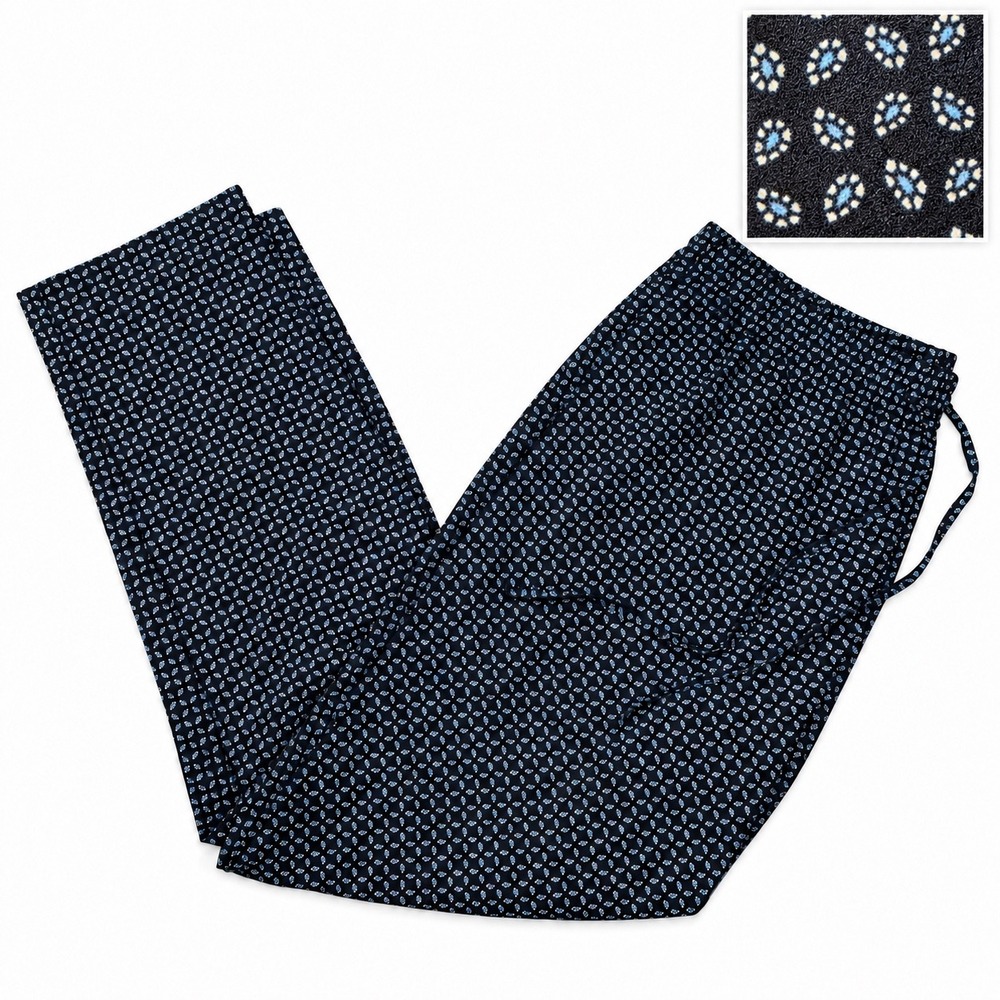 Talbots + Oprah Magazine Most Comfortable Pants Navy Microprint (S) Stretch Fall